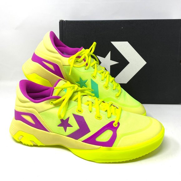 Converse Mens Size 11 169513C G4 OX Lemon Venom Hyper Magenta Volt Low Sneaker - Picture 9 of 11